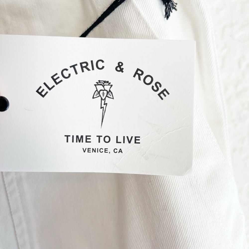 Electric & Rose Easy Drawstring Pant in white    XS NWT - Picture 7 of 10